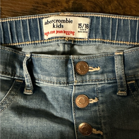 Girls high rise tapered leg jean leggings size 15/16 - Picture 5 of 5